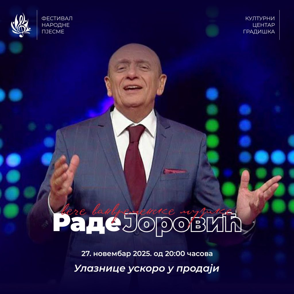 Festival narodne pjesme – veče vanvremenske muzike u Gradišci