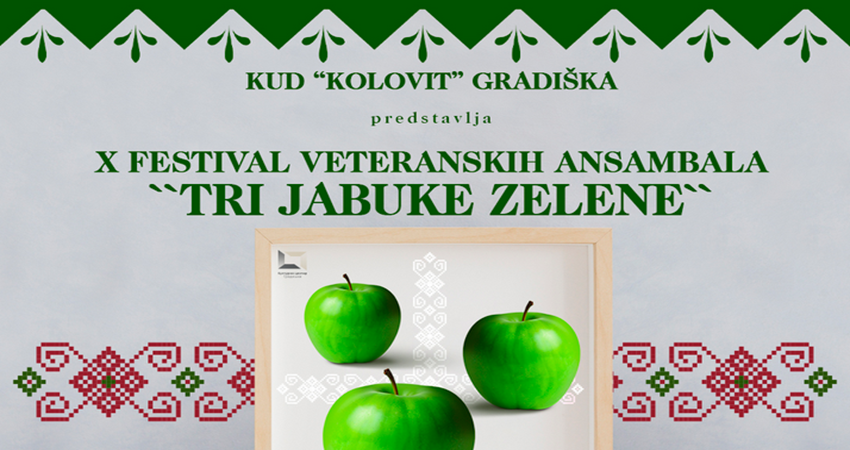 Sutra Festival veteranskih ansambala „Tri jabuke zelene“