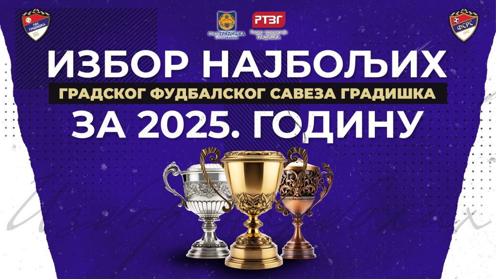 Gradski fudbalski savez Gradiška bira najbolje za 2025. godinu