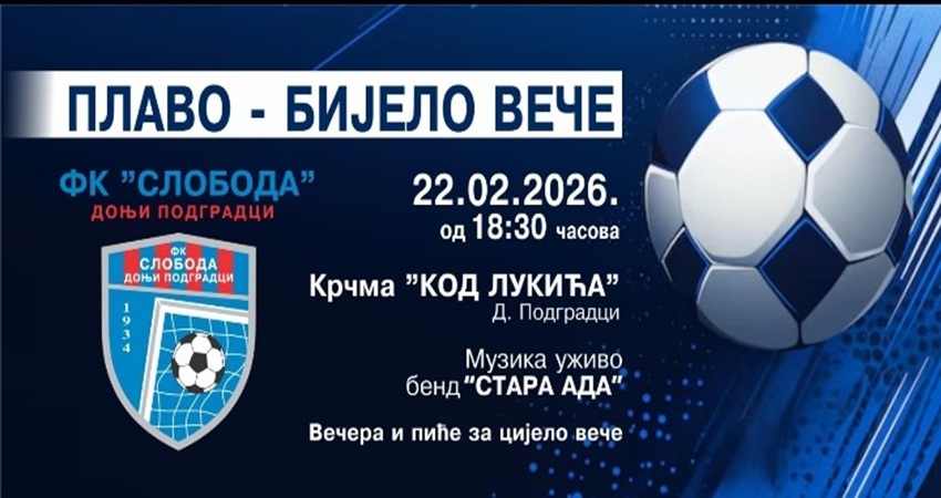 Plavo-bijelo veče FK „Sloboda“ iz Donjih Podgradaca