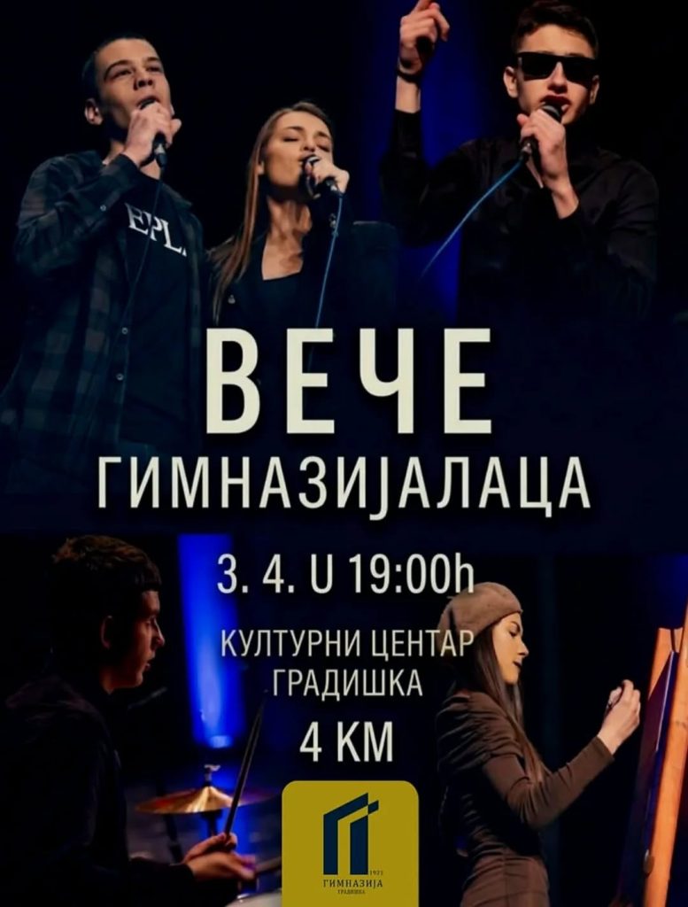 „Veče gimnazijalaca“ 3. aprila