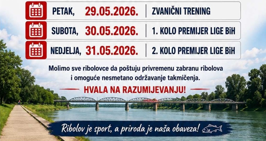 Gradiška domaćin Premijer lige BiH u sportskom ribolovu