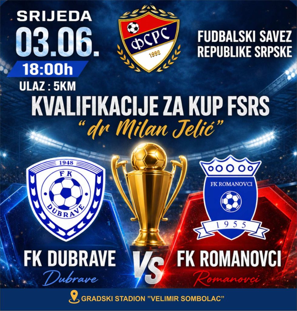 Dubrave protiv Romanovaca za plasman u Kup Republike Srpske